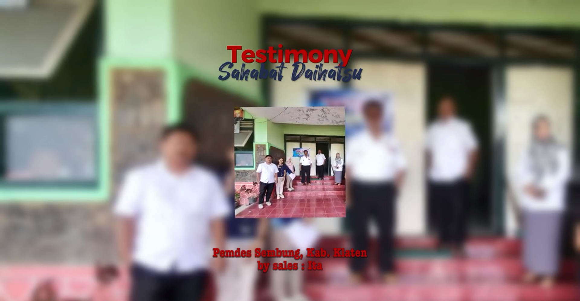 Testimony Bapak Kepala Desa Sembung Klaten, yaitu dengan Bapak Sunarto